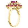 Designs By Gioelli Sterling Silver Gemstone Double Halo Ring - 2 of 3