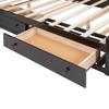 Queen Size Wooden Bed With All-in-One Cabinet Shelf and Sockets  Twin XL Trundle  White - 2 of 4