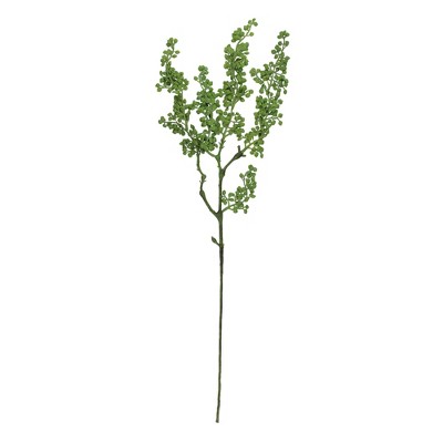 Northlight 27" Artificial Long Stem Green Weeping Seed 5 Tip Branch Spray