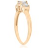 Pompeii3 1ct Three Stone Diamond Engagement Anniversary Ring 14K Yellow Gold - 2 of 4