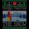 Junior's Design By Humans Christmas Ice Fishing Through Snow Fishing Ugly  Christmas Sweate By Pahari T-shirt : Target