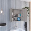 GlasFlength Decorative Wall Mirrors Bathroom Decor Cabinet Accent Mirror Vanity Medicine Cabinet Mirrors for Bathroom Wall, Beige, 23.6"*5.8"*23.6" - 3 of 4