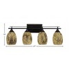 Toltec Lighting Uptowne 4 - Light Vanity in  Dark Granite with 5" Gold Fusion Shade - 2 of 2