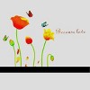 Slickblue Butterfly and Tulips Wall Decals - Colorful Vinyl Stickers for Home Décor, Living Room, Bedroom - 23.6"x35.4" - 2 of 3