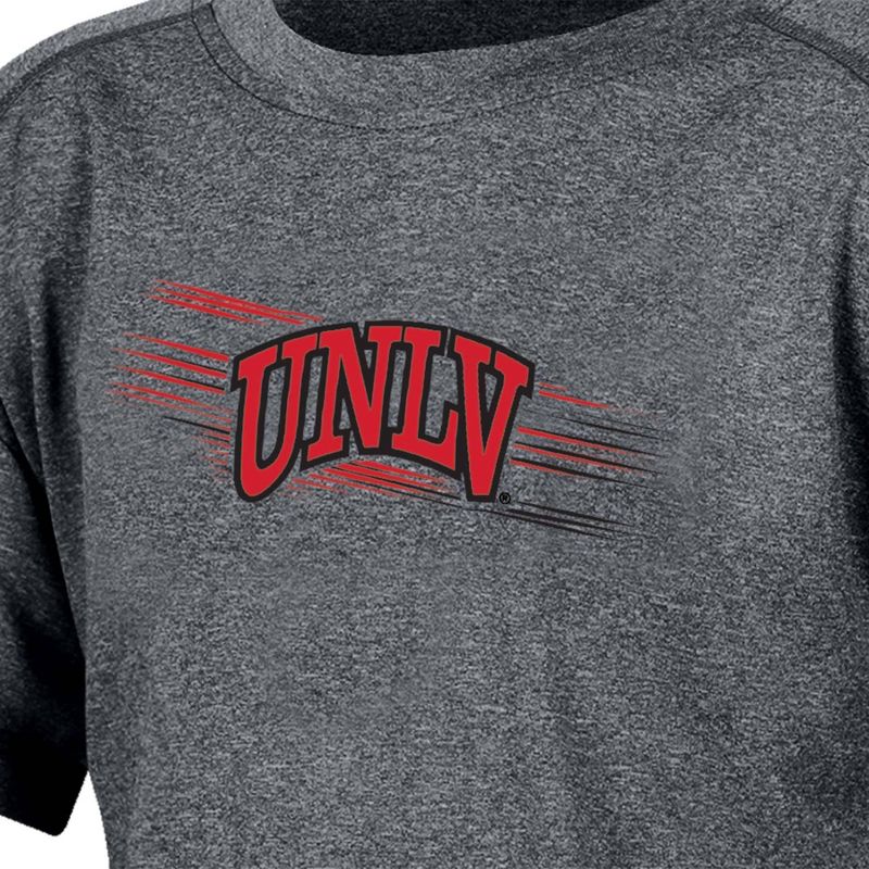 NCAA UNLV Rebels Boys&#39; Gray Poly T-Shirt, 3 of 4