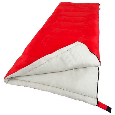 Leisure Sports 2-Season Lightweight Spring/Summer Sleeping Bag - Red