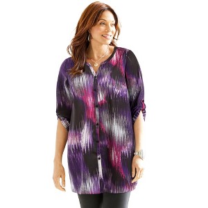 Catherines Women's Plus Size Uptown Tunic Blouse - 1 of 4