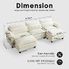 TiramisuBest 113" Cloud Couch Sectional Sofa, L Shape Chenille Couch with Reversible Ottoman,USB Charging,Dual Cushions,Modern Sofa,Dark Grey - 2 of 4