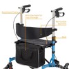 Whizmax Rolling Walkers for Seniors with Widen Seat, Lightweight Aluminium Frame Rollator Walker with Dual Braking System/Thick Backrest/ 4 Wheels - 2 of 4