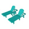 WestinTrends Malibu 3 Piece Poly Reclining Chaise Lounge With Wheels - 4 of 4