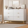 2/3/4/5/6/7 Drawer Dresser with Metal Legs, Wood Dressers Chest Organizer with Wide Storage, Modern Chest of Drawers for Bedroom, Living Room,Hallway - 3 of 4