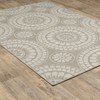 Paloma Floral Medallions Patio Rug Gray/Ivory - Captiv8e Designs - 4 of 4