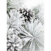 Sullivans Artificial Flocked Pine 26"H Wreath and 14"H Hanger Set, White and Black - 2 of 4