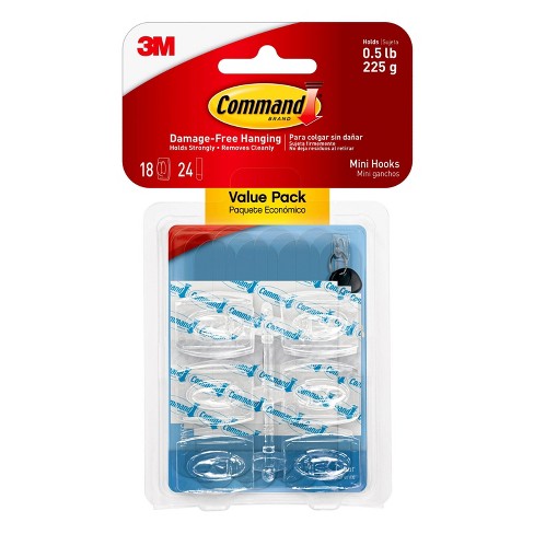 command mini decorative hooks with strips clear target hanging paper towel holder