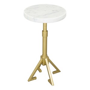 Zuo Maurice Side Table White & Gold - 1 of 4