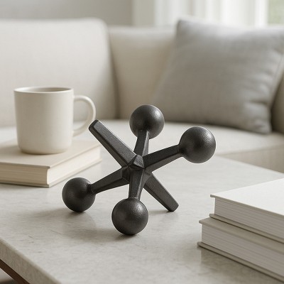 Sagebrook Home Metal Jacks Abstract Sculpture for Room, Bedroom or Office Decor, Aluminum