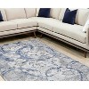 HomeRoots 9' X 12' Blue and Gray Abstract Area Rug - 2 of 4