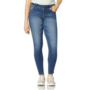 WallFlower Women's Ultra Skinny Mid-Rise Insta Soft Juniors Jeans (Standard and Plus) - 1 of 3