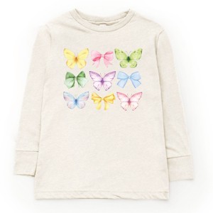 The Juniper Shop Butterflies Coquette Youth Long Sleeve Tee - 1 of 4