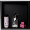 ALFI 16 x 16 BLack Matte Stainless Steel Square Single Shelf Bath Shower Niche - 2 of 4