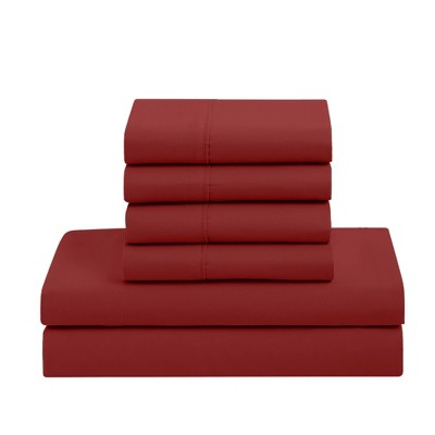 Twin XL Red Down Alternative Microfiber Bed in a Bag Set