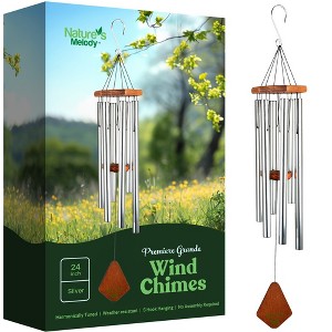 Nature's Melody Premiere Grande Wind Chimes - 6-Tube E Pentatonic Scale Outdoor Windchime - 1 of 4