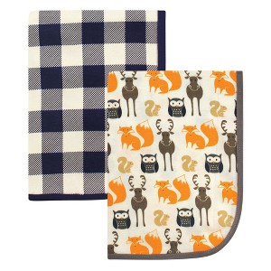 Hudson Baby Infant Boy Cotton Swaddle Blankets, Forest, One Size - 1 of 1