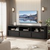 Modern TV Stand for up to 70"TV, Industrial TV Entertainment Center with 3 Drawers Shelves for Living Room, Bedroom, Vintage - 2 of 4