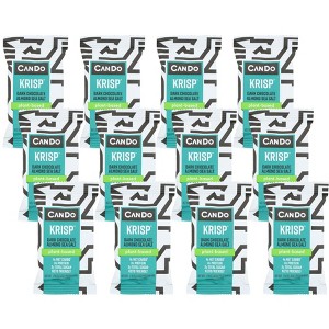 CanDo Krisp Dark Chocolate Almond Sea Salt Plant-Based Protein Bar - 12 bars, 1.59 oz - 1 of 4