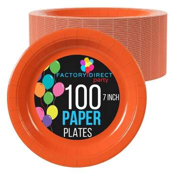Orange Peel Paper Dessert Plates 20ct