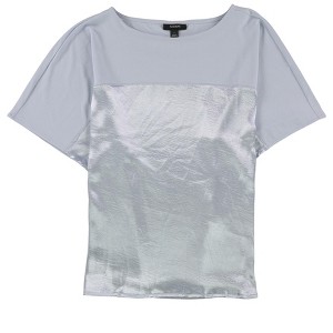 Alfani Womens Metallic-Panel Embellished T-Shirt - 1 of 2