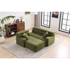 Tiramisubest 98" Sectional Sofas Convertible Chaise Chenille Chesterfield Inspired High Density Compression Cozy Lounger for Living Room - 4 of 4