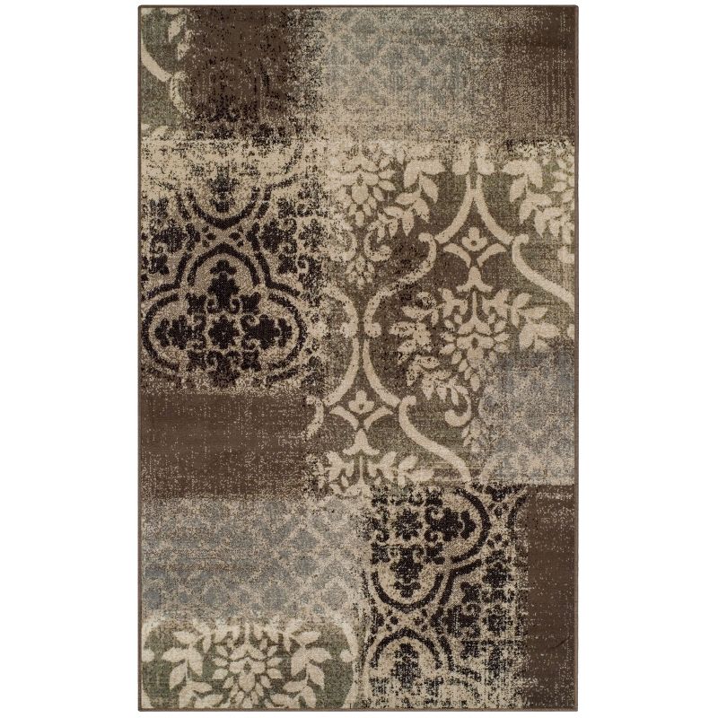 Mid-Century Abstract Damask Indoor Runner or Area Rug by Blue Nile Mills, 1 of 5