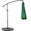 Gulches 10ft Offset Hanging Market Patio Umbrella w/Easy Tilt Adjustment, Polyester Shade,8 Ribs for Backyard, Poolside( Dark green ) - 4 of 4