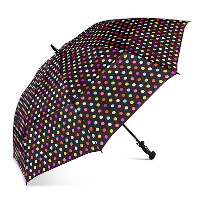 ShedRain Air Vent Golf Umbrella  - Black Polka Dot