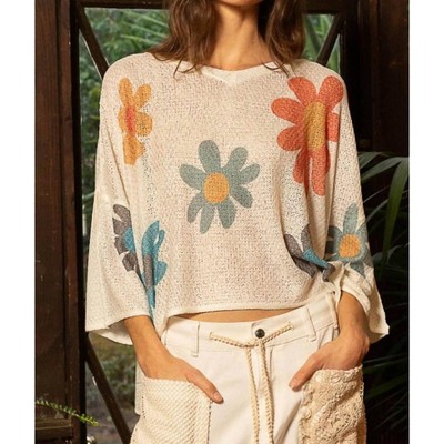 Women's Knit Daisy Sweater - POL