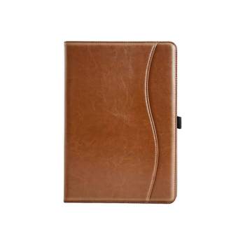 Apple iPad 10.2 (7th & 8th Gen) - Brown Squared Rotating Stand Cover Case Pouch