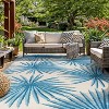 World Rug Gallery Floral Tropical Reversible Recycled Plastic Outdoor Rugs - 2 of 4