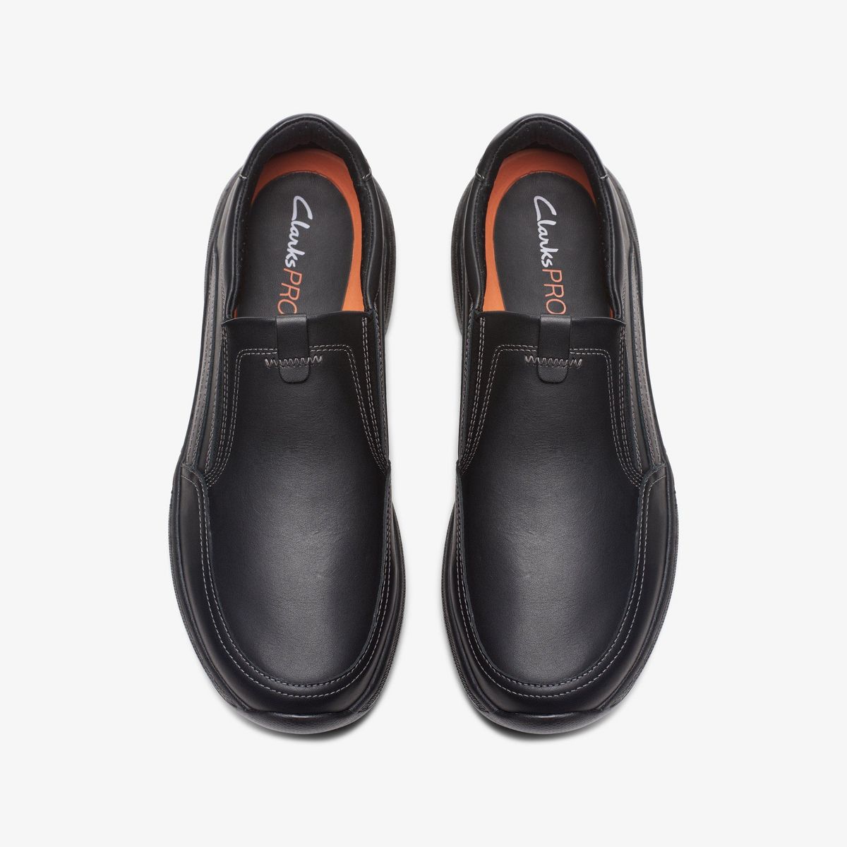 Clarks Mens Clarks Pro Step Black Leather Shoes - thumbnail 9