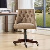 INFURNIC Task and Office Chairs Medieval Retro Style Swivel Reclining Chair with Lift and Comfort Support, Brown, 22.7"*20.5"*33.7" - 4 of 4