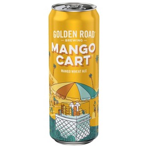 Golden Road Mango Cart Wheat Ale Beer - 25 fl oz Can - 1 of 4
