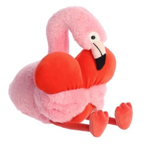 Aurora Medium Heart Huggers Fiora Flamingo Valentine Heartwarming Stuffed Animal Pink 11" - 1 of 4