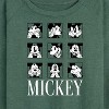 Women's - Disney - Mickey Expression Boxes Lightweight French Terry Wide Neck Long Sleeve Shirt - 2 of 4