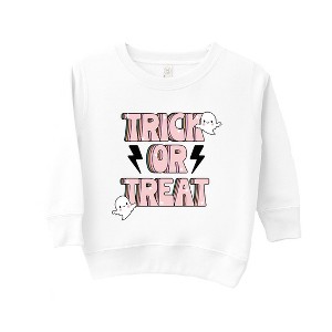 The Juniper Shop Trick Or Treat Lightning Bolt Toddler Graphic Sweatshirt - 1 of 2