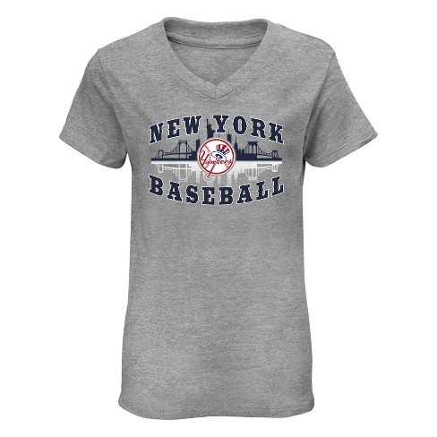 Mlb New York Yankees Girls V neck T shirt Target