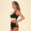 Women's Chic Monochrome Cutout One-Piece Swimsuit - Cupshe - 3 of 4