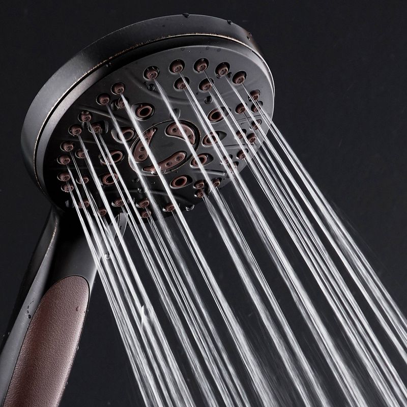 High Pressure 6 Setting Luxury Handheld Shower Head with Extra Wall Bracket Oil Rubbed Bronze - Aquabar, 3 of 12