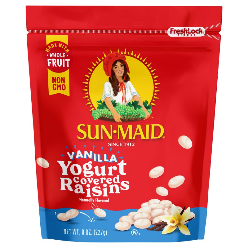 Sun-Maid Vanilla Yogurt Covered Raisins Resealable Bag - 8oz, 1 of 10