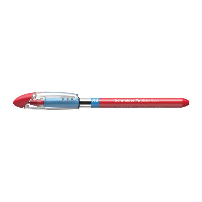 Schneider Slider Basic XB Ballpoint Pen, 1.4 mm, Red Ink, Single Pen, 1 of 2