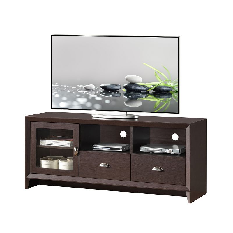 Modern TV Stand for TVs up to 60&#34; with Storage Dark Brown - Techni Mobili, 5 of 10
